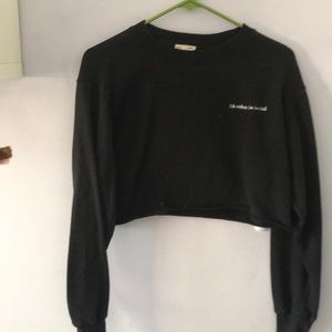 Cropped Black PacSun crewneck